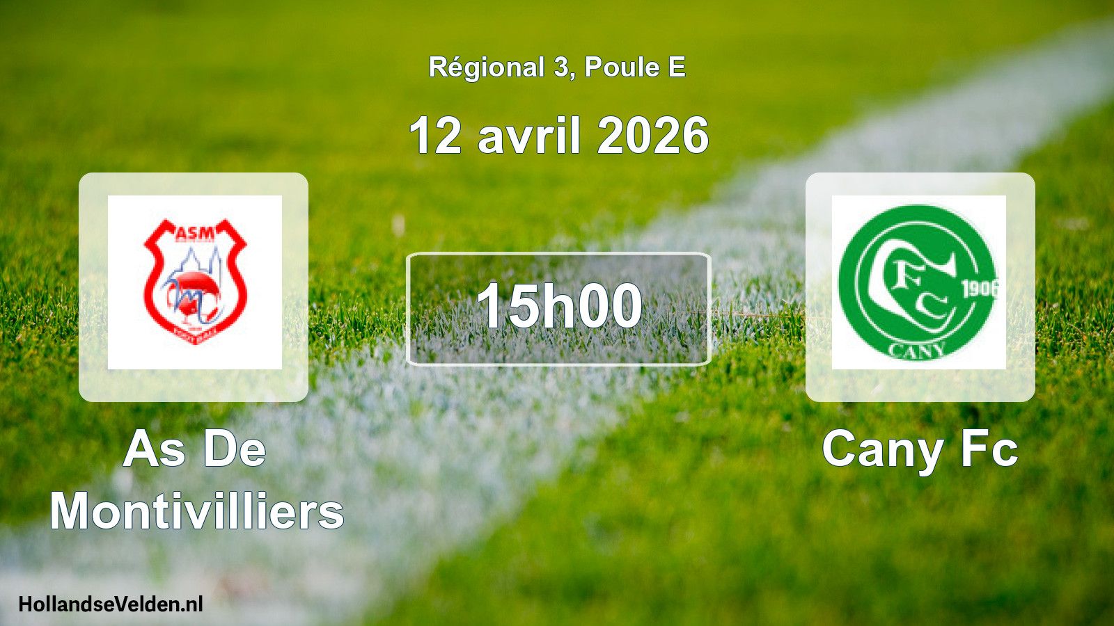 Scheduled Match: As De Montivilliers - Cany Fc (12 April 2026)