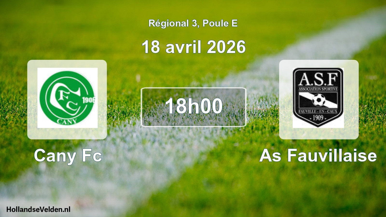 Geplande wedstrijd: Cany Fc - As Fauvillaise (18 avril 2026)