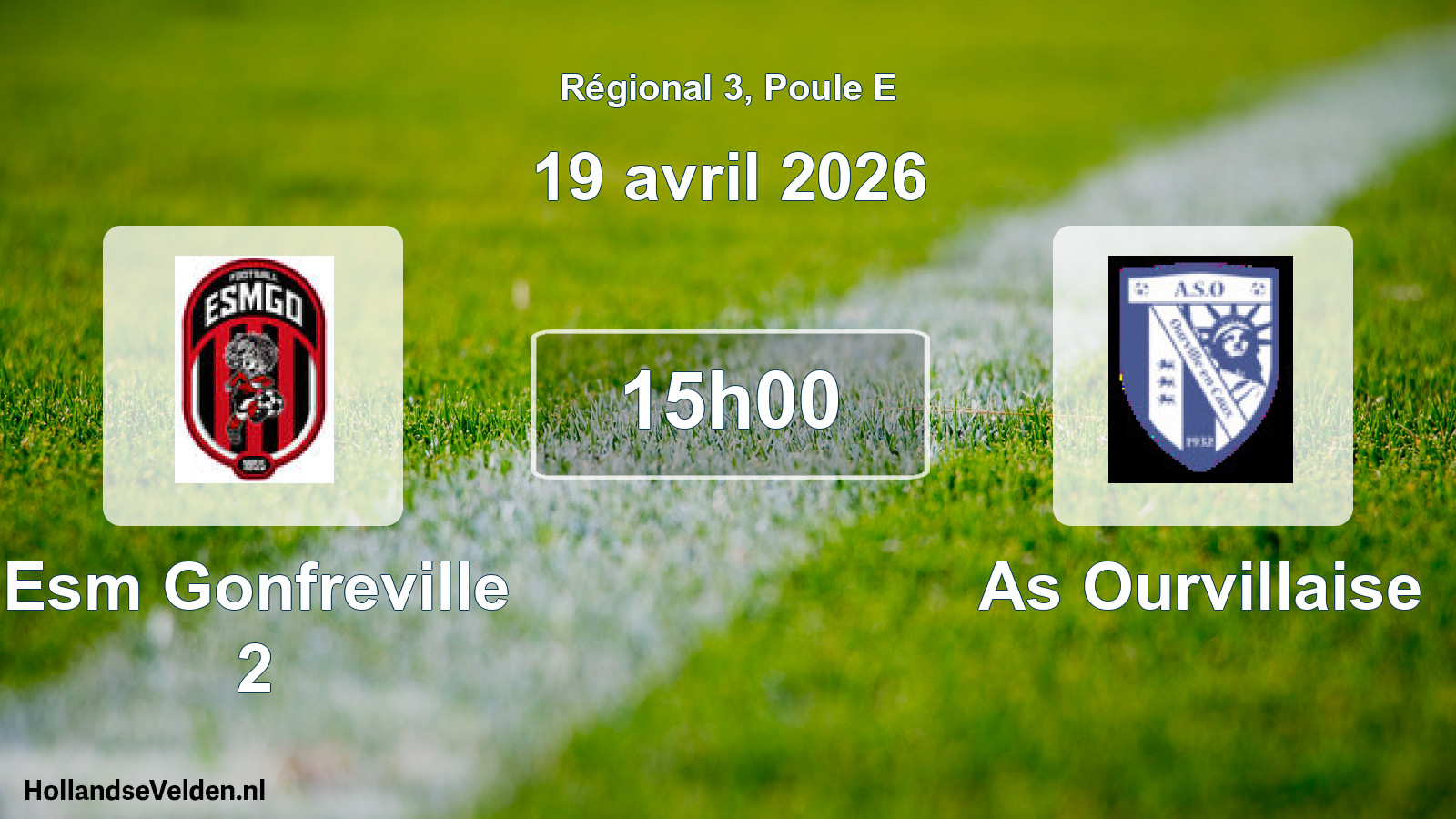 Geplande wedstrijd: Esm Gonfreville 2 - As Ourvillaise (19 april 2026)