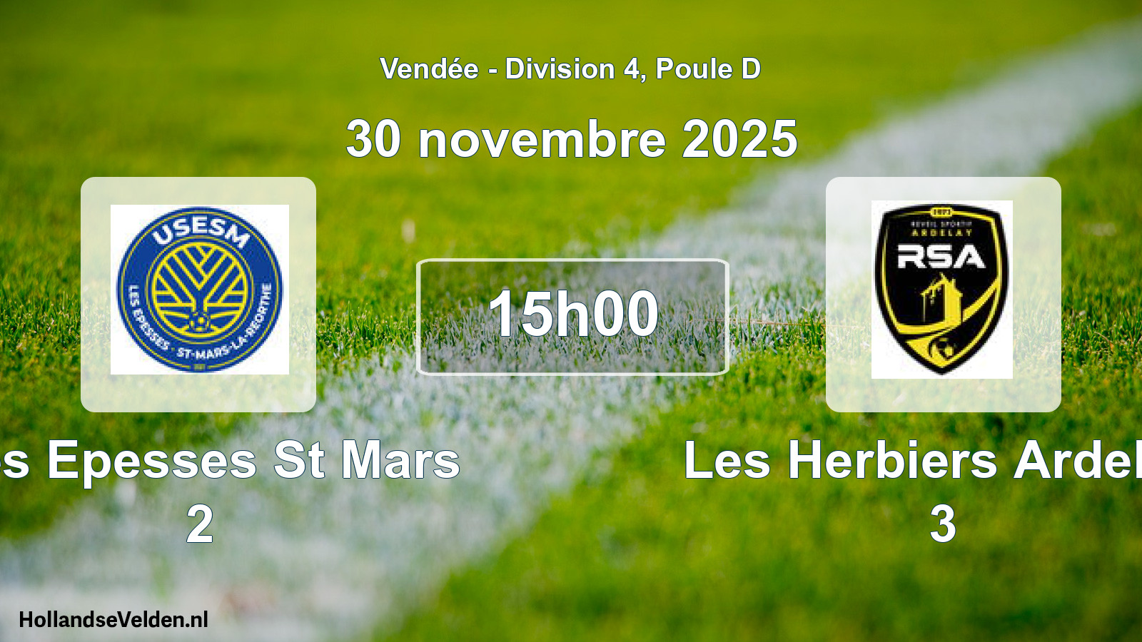 Geplande wedstrijd: Les Epesses St Mars 2 - Les Herbiers Ardelay 3 (30 novembre 2025)