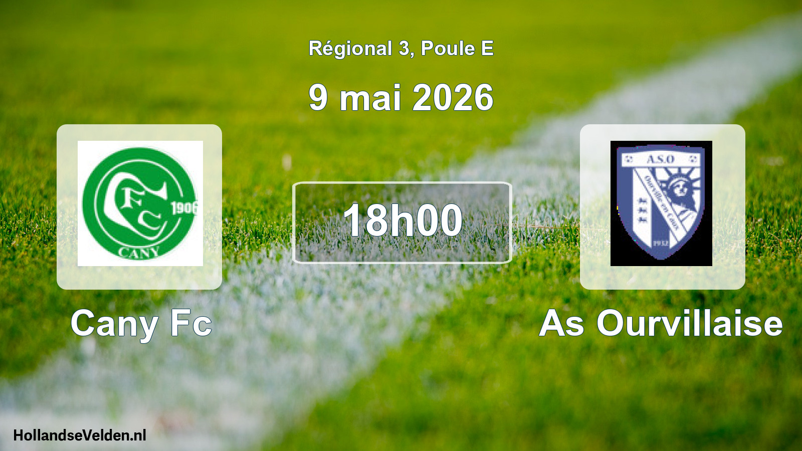 Geplande wedstrijd: Cany Fc - As Ourvillaise (9 mai 2026)