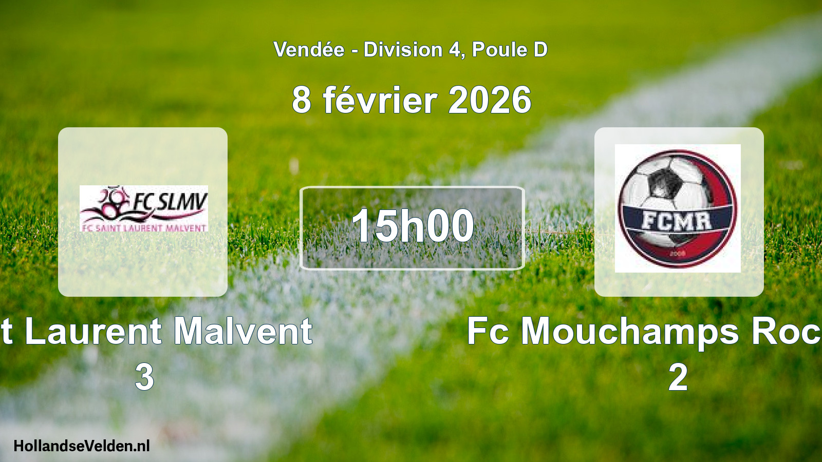 Geplande wedstrijd: St Laurent Malvent 3 - Fc Mouchamps Rochetr 2 (8 février 2026)