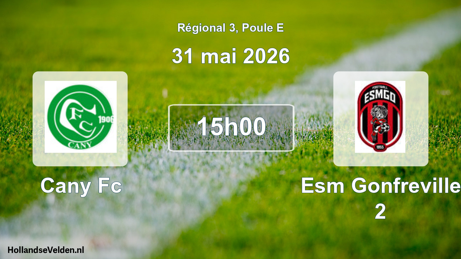 Geplande wedstrijd: Cany Fc - Esm Gonfreville 2 (31 mei 2026)