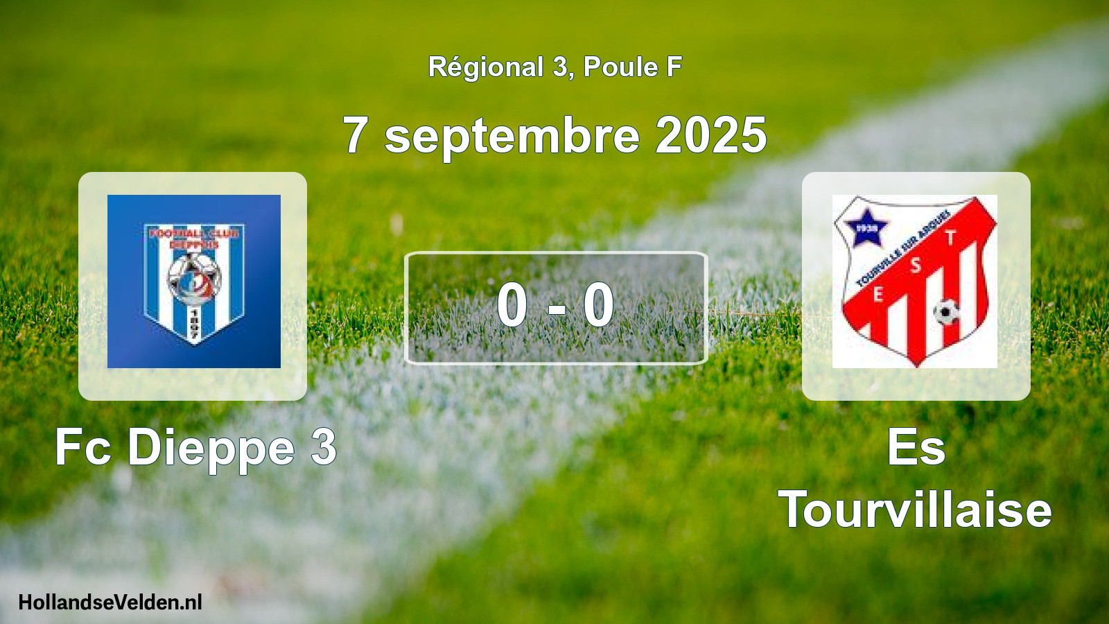 Gespeelde wedstrijd: Fc Dieppe 3 - Es Tourvillaise 0 - 0 (7 september 2025)