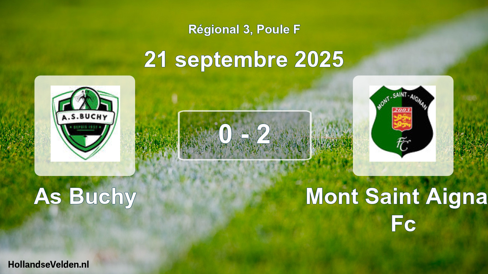Total number of matches played: As Buchy - Mont Saint Aignan Fc 0 - 2 (21 September 2025)