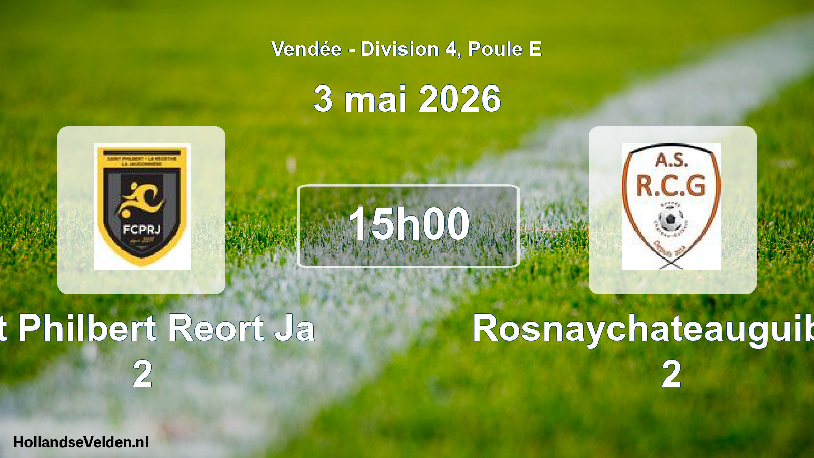 Geplande wedstrijd: St Philbert Reort Ja 2 - Rosnaychateauguibert 2 (3 mai 2026)