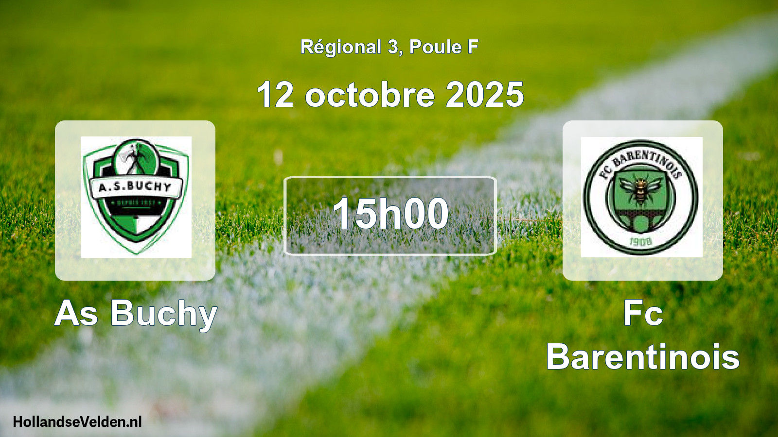 Geplande wedstrijd: As Buchy - Fc Barentinois (12 oktober 2025)