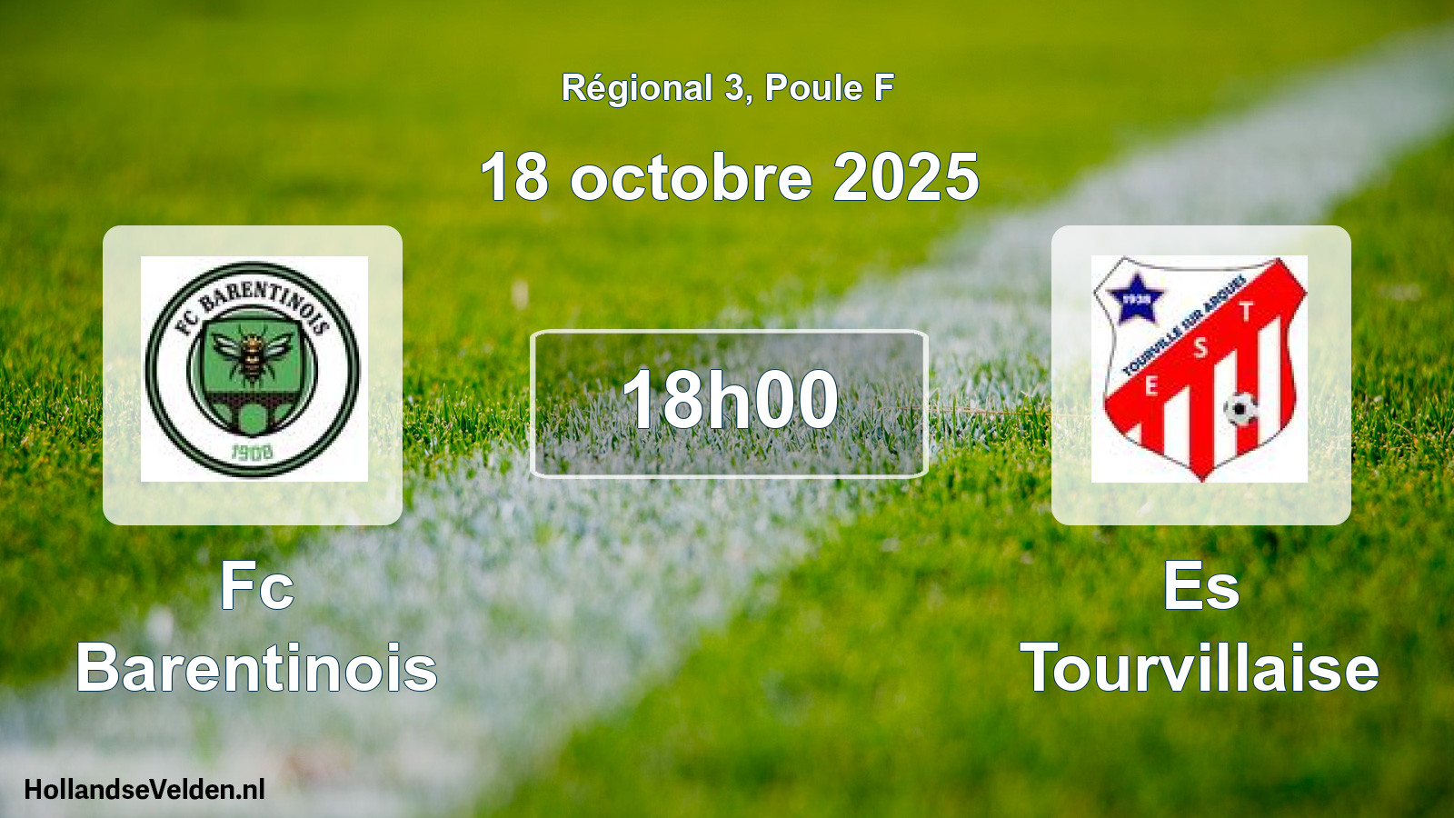 Geplande wedstrijd: Fc Barentinois - Es Tourvillaise (18 oktober 2025)