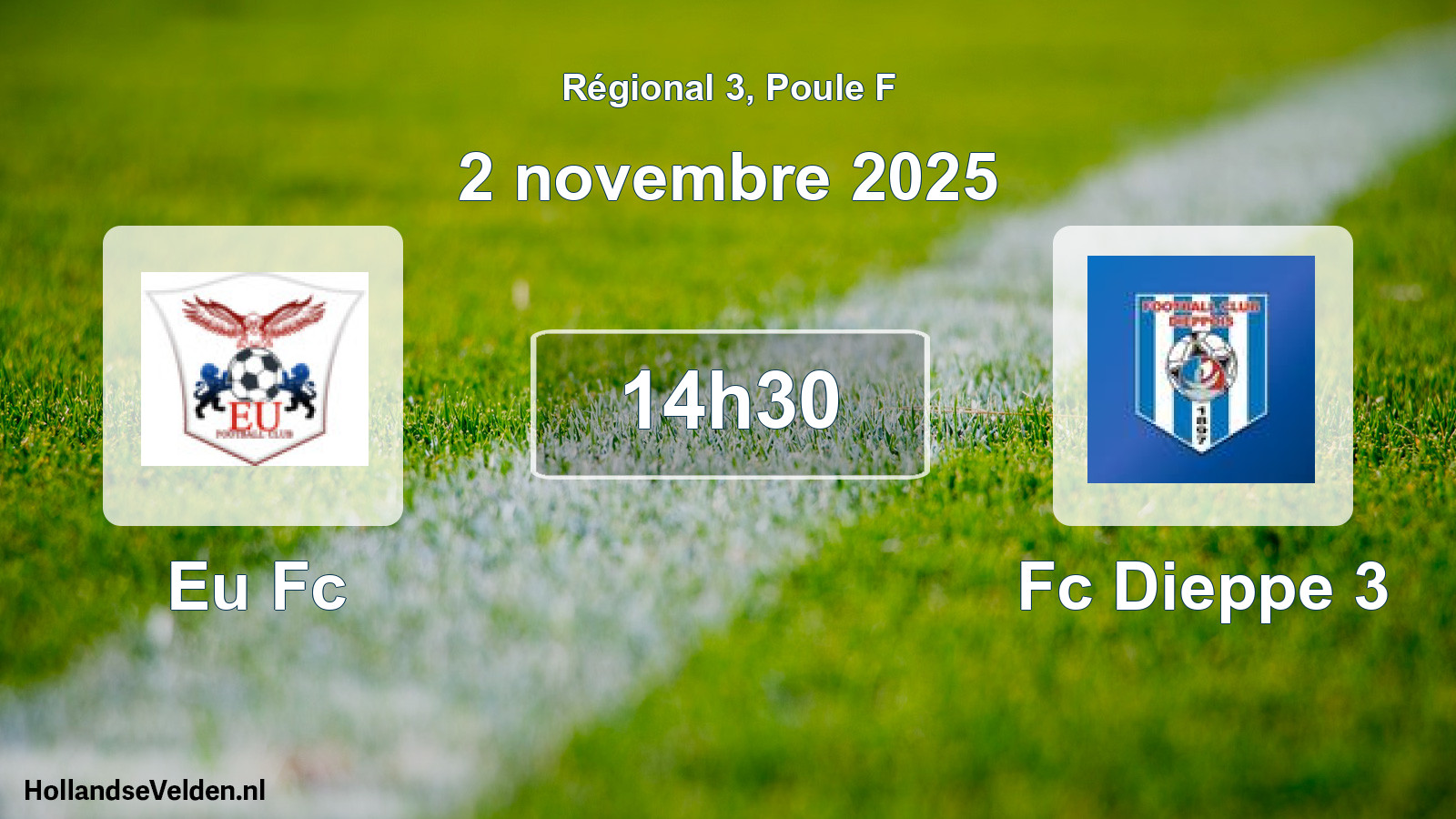 Geplande wedstrijd: Eu Fc - Fc Dieppe 3 (2 november 2025)