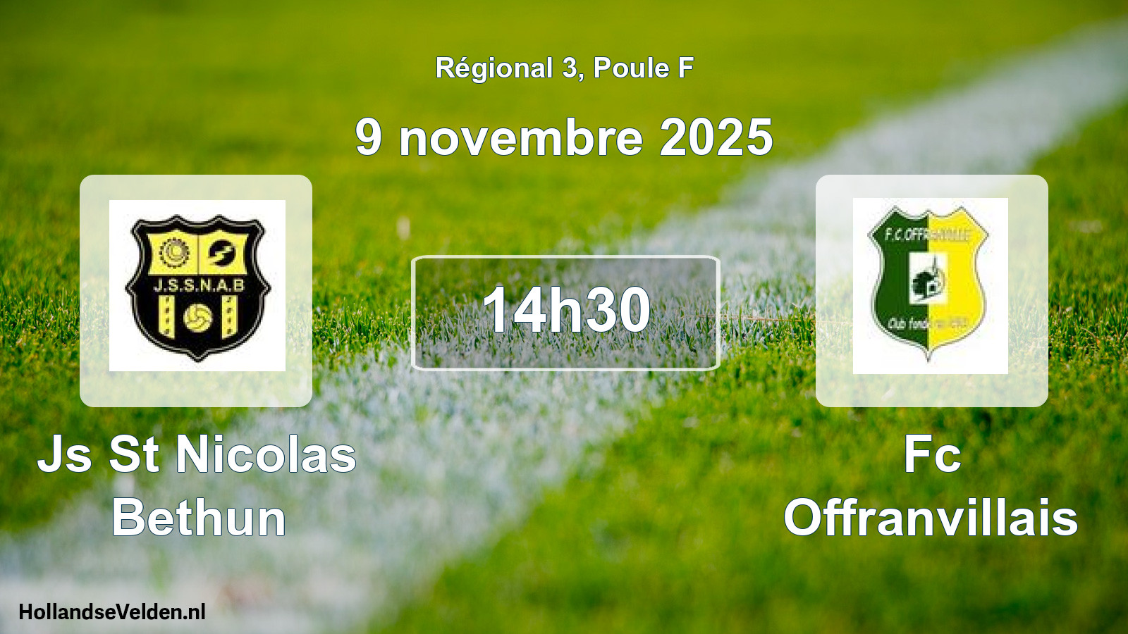Scheduled Match: Js St Nicolas Bethun - Fc Offranvillais (9 November 2025)