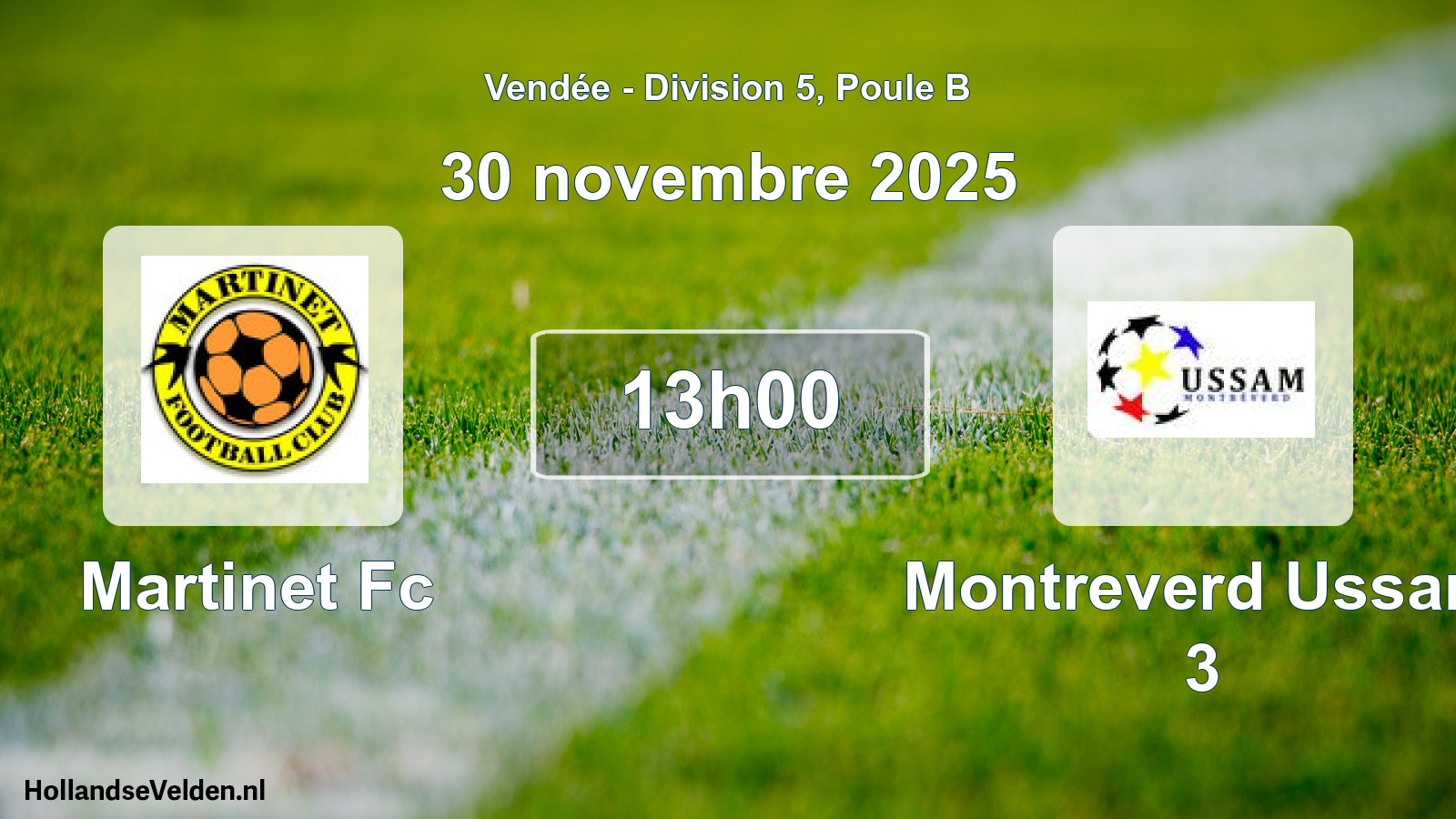 Geplande wedstrijd: Martinet Fc - Montreverd Ussam 3 (30 novembre 2025)