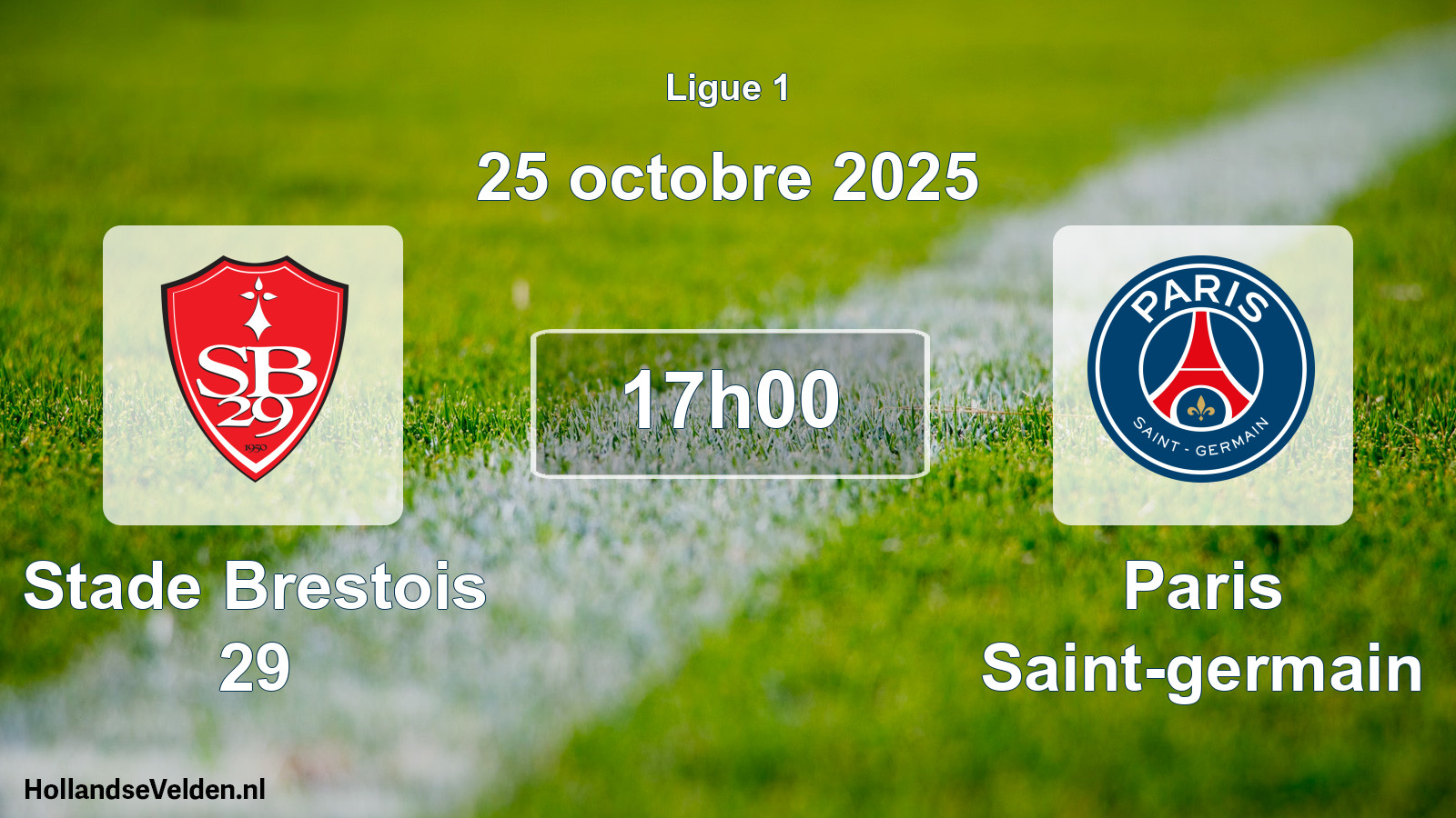 Geplande wedstrijd: Stade Brestois 29 - Paris Saint-germain (25 octobre 2025)