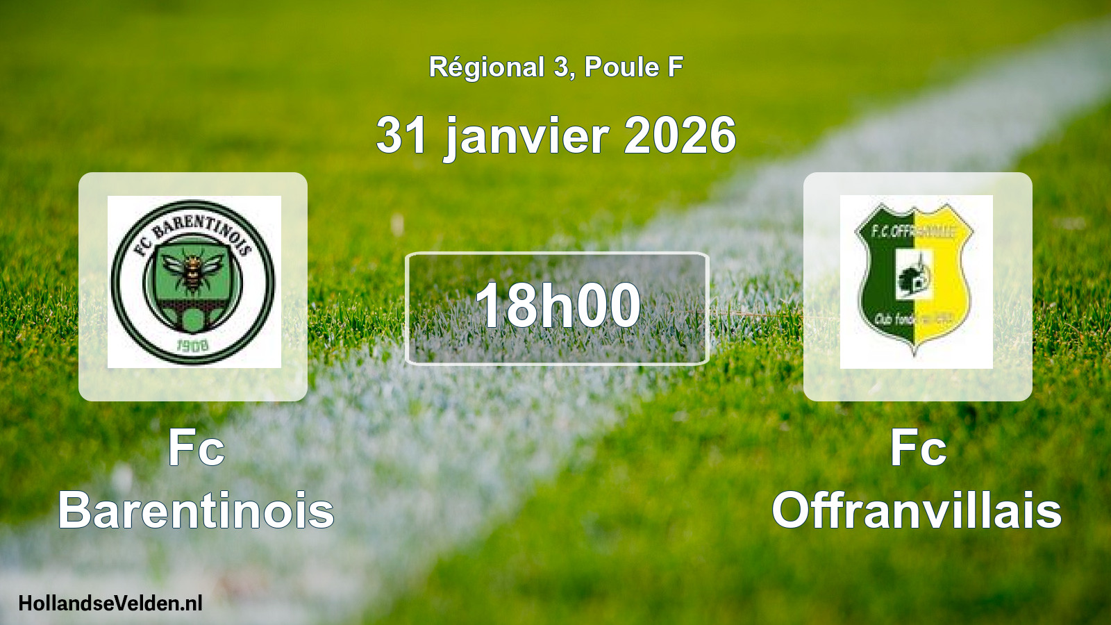 Scheduled Match: Fc Barentinois - Fc Offranvillais (31 January 2026)