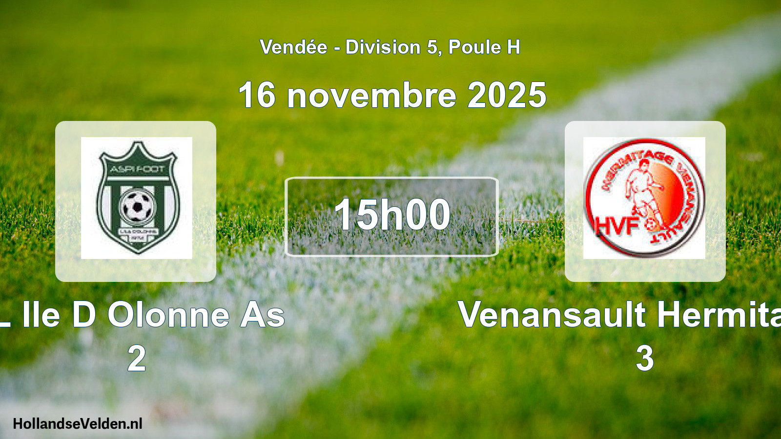 Geplande wedstrijd: L Ile D Olonne As 2 - Venansault Hermitage 3 (16 novembre 2025)