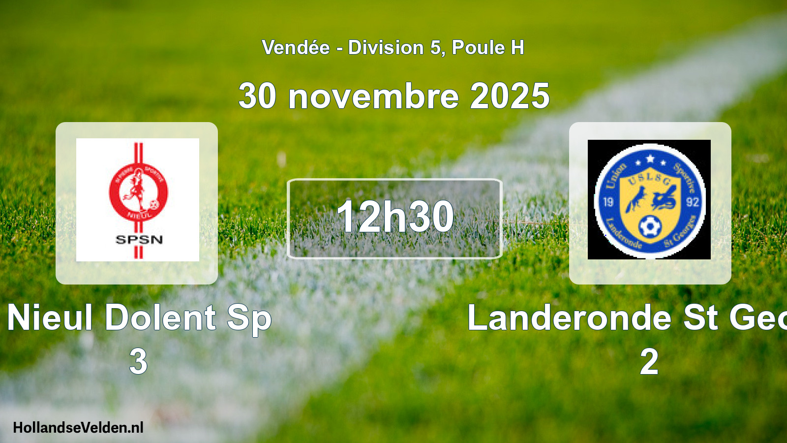 Scheduled Match: Nieul Dolent Sp 3 - Landeronde St Georg 2 (30 November 2025)