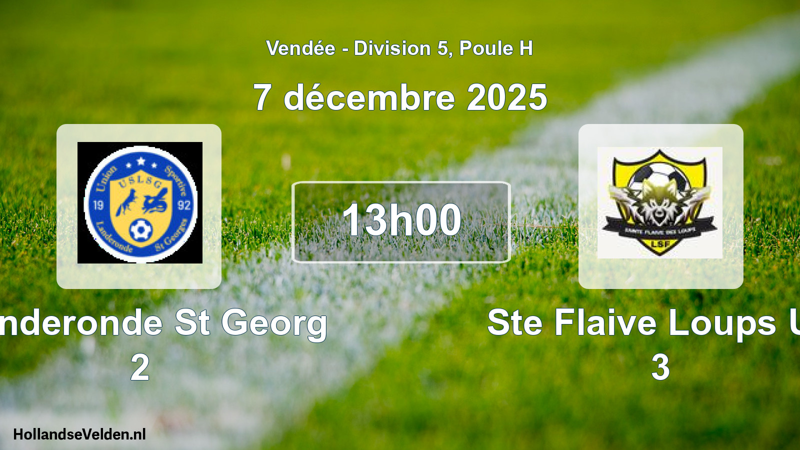 Geplande wedstrijd: Landeronde St Georg 2 - Ste Flaive Loups Us 3 (7 december 2025)