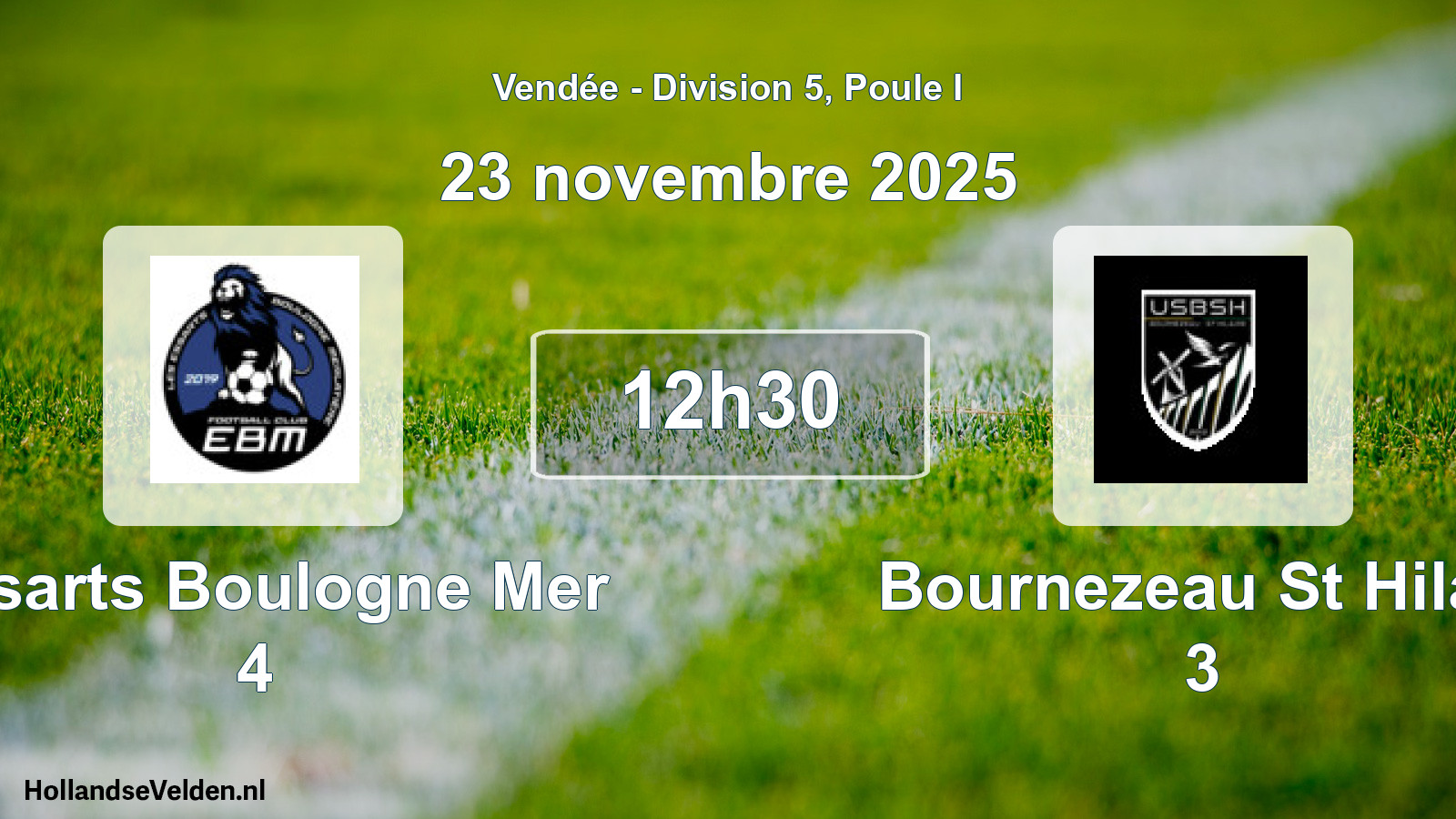 Geplande wedstrijd: Essarts Boulogne Mer 4 - Bournezeau St Hilair 3 (23 novembre 2025)