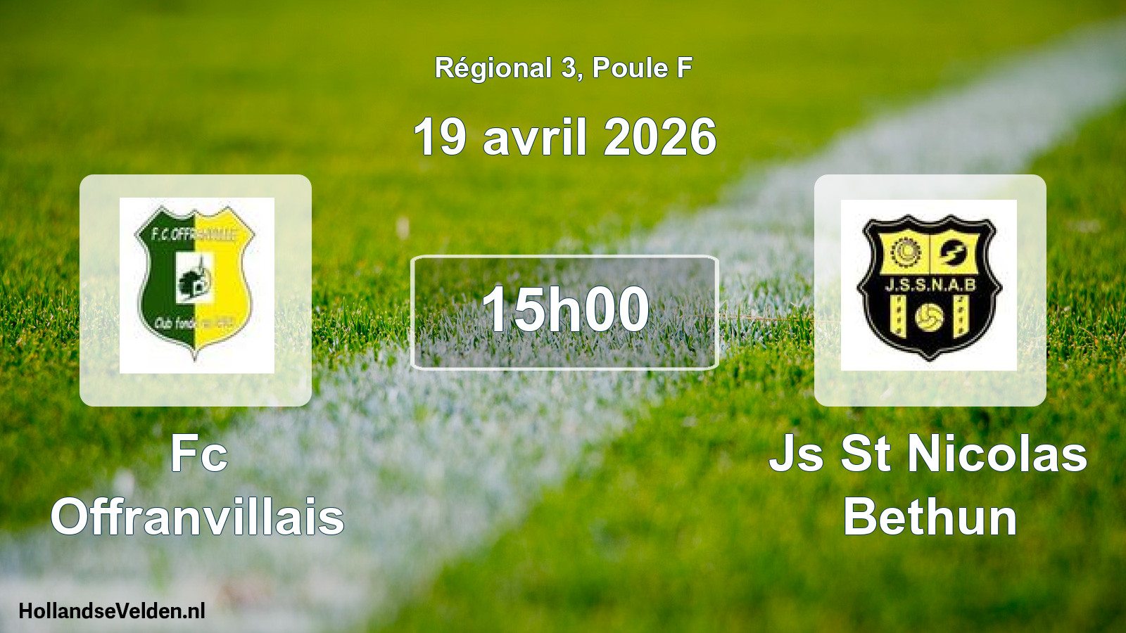 Geplande wedstrijd: Fc Offranvillais - Js St Nicolas Bethun (19 april 2026)