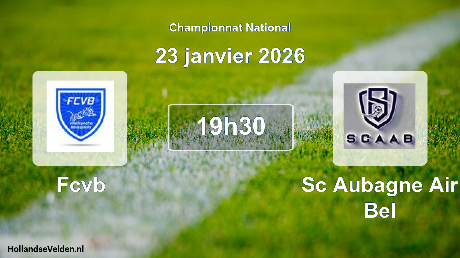Scheduled Match: Fcvb - Sc Aubagne Air Bel (23 January 2026)