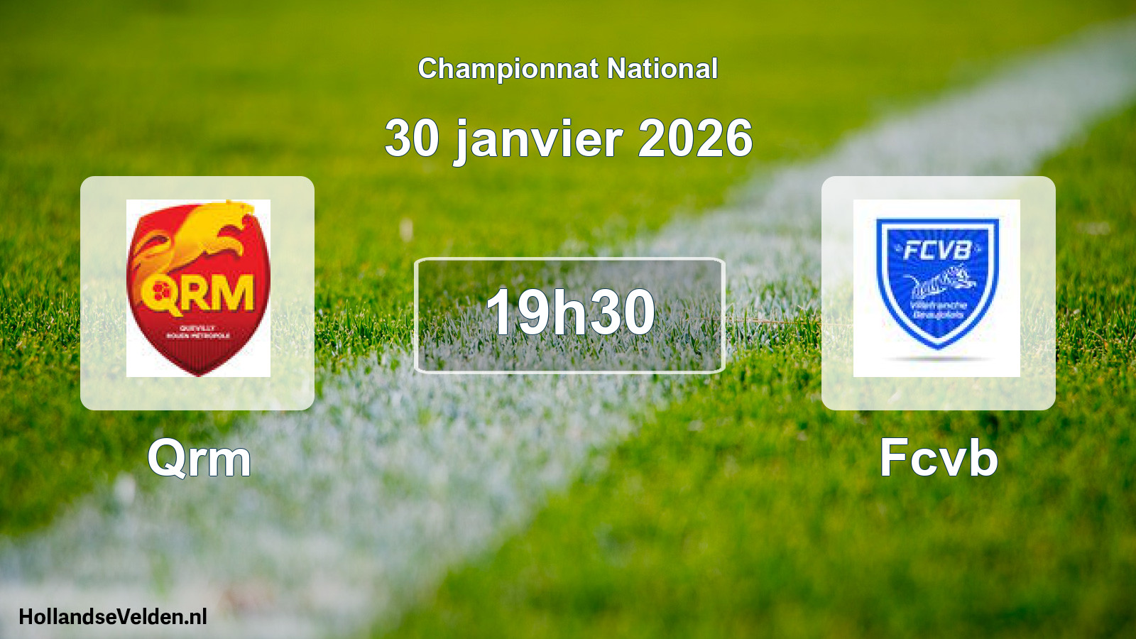 Scheduled Match: Qrm - Fcvb (30 January 2026)