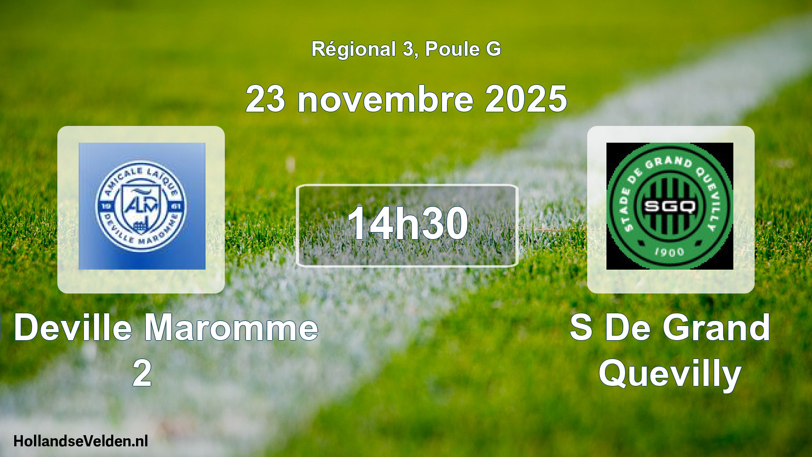 Geplande wedstrijd: Al Deville Maromme 2 - S De Grand Quevilly (23 november 2025)