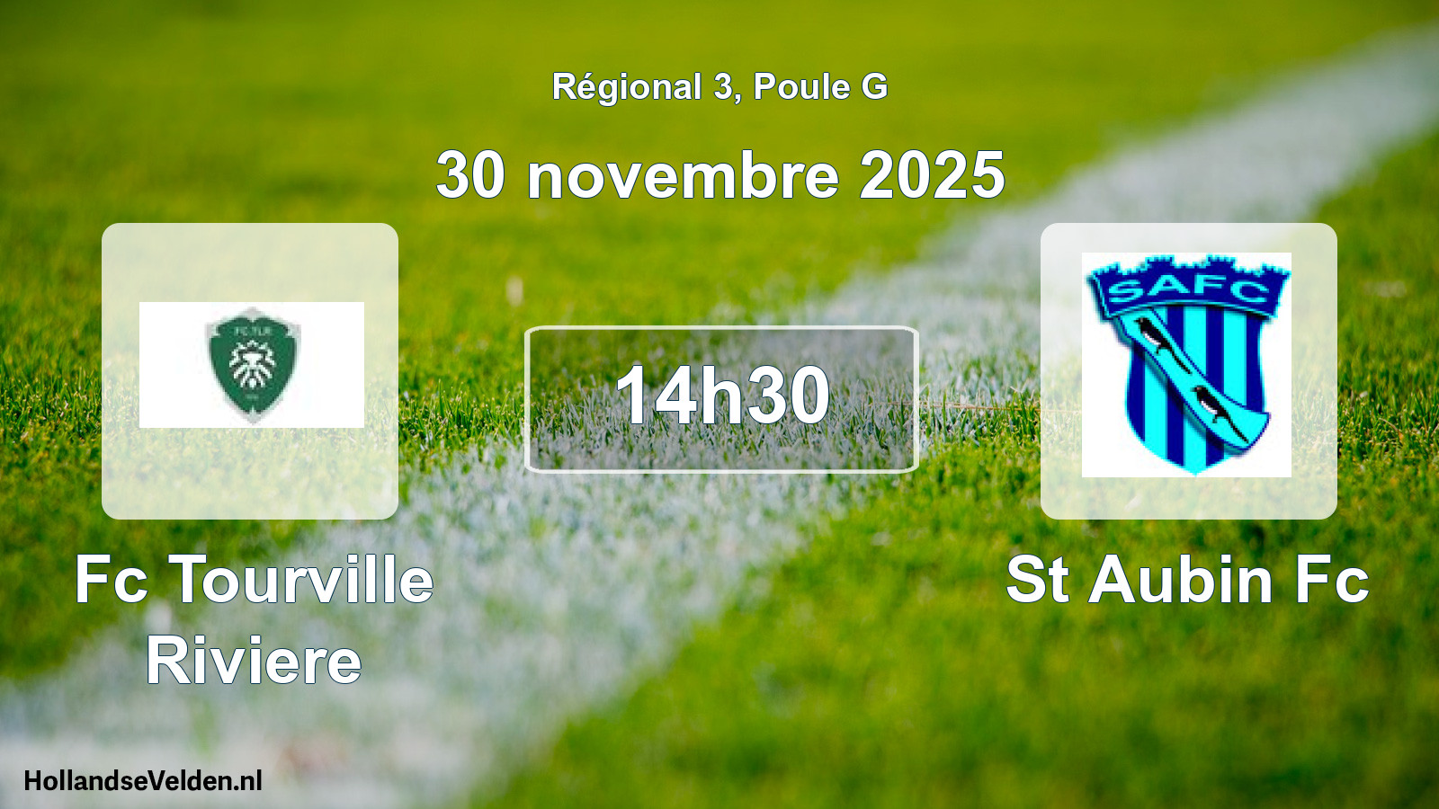 Geplande wedstrijd: Fc Tourville Riviere - St Aubin Fc (30 november 2025)