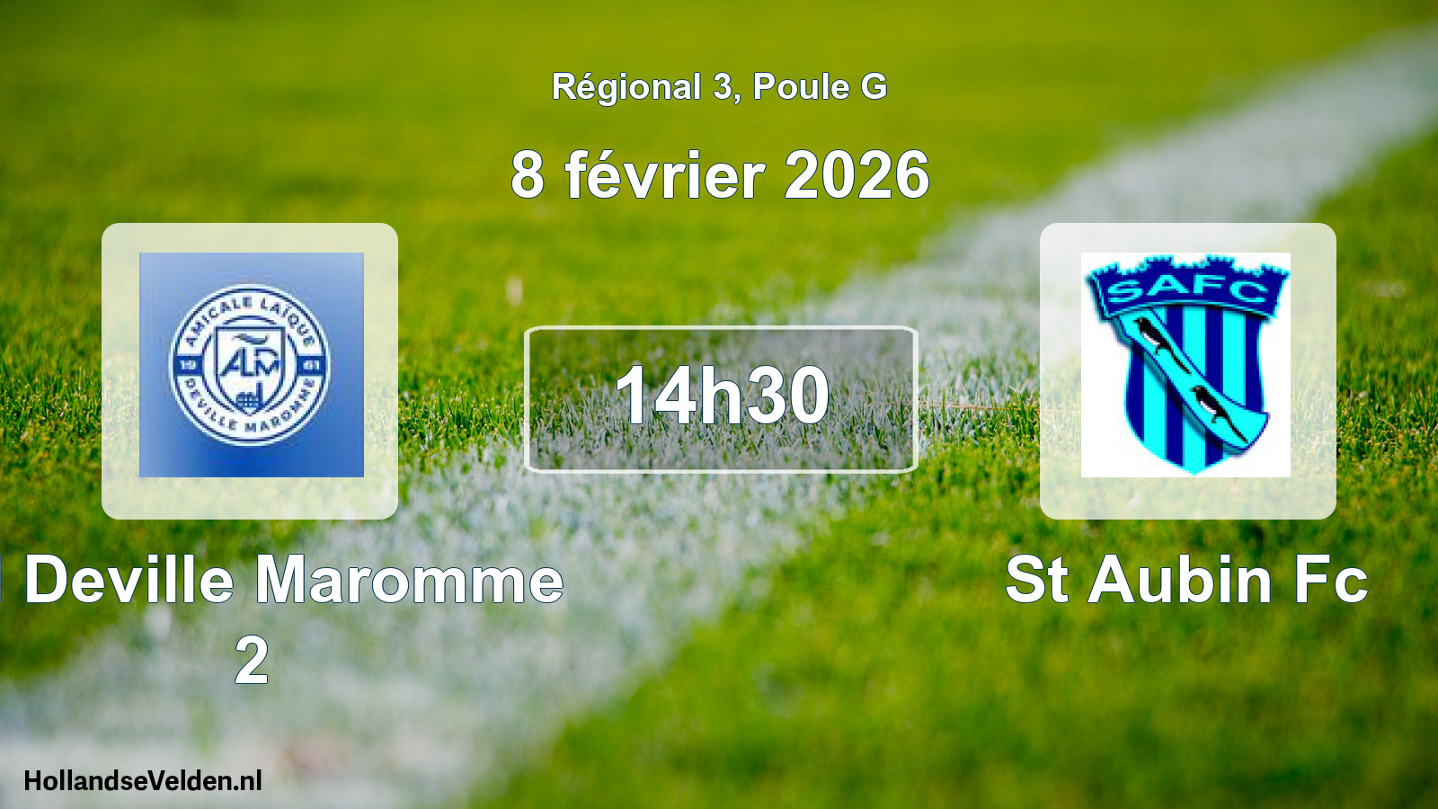 Scheduled Match: Al Deville Maromme 2 - St Aubin Fc (8 February 2026)