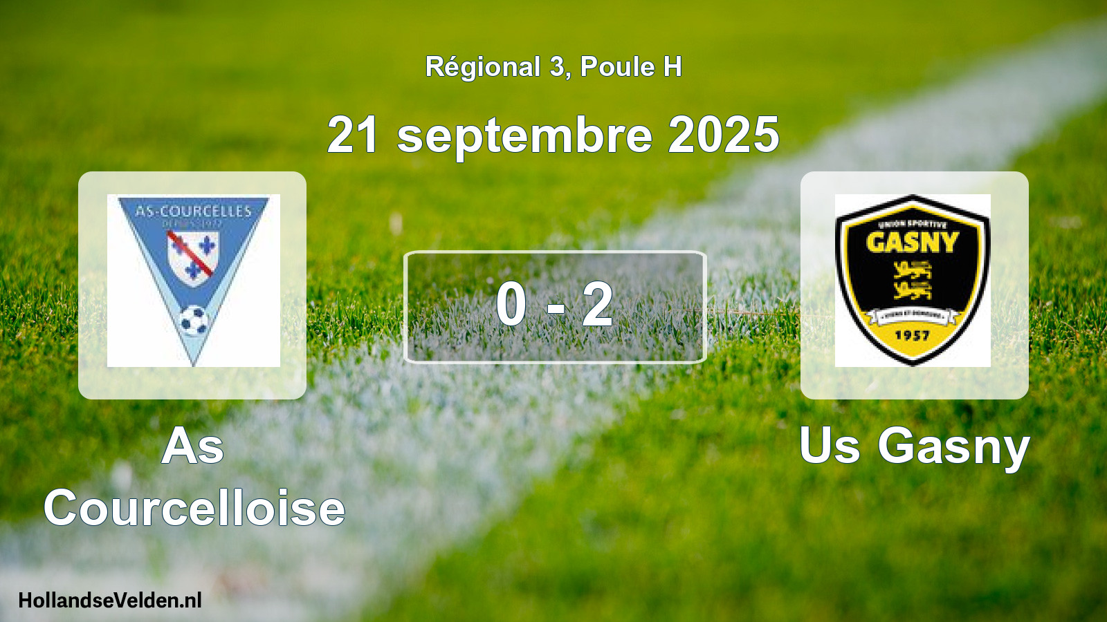 Gespeelde wedstrijd: As Courcelloise - Us Gasny 0 - 2 (21 september 2025)