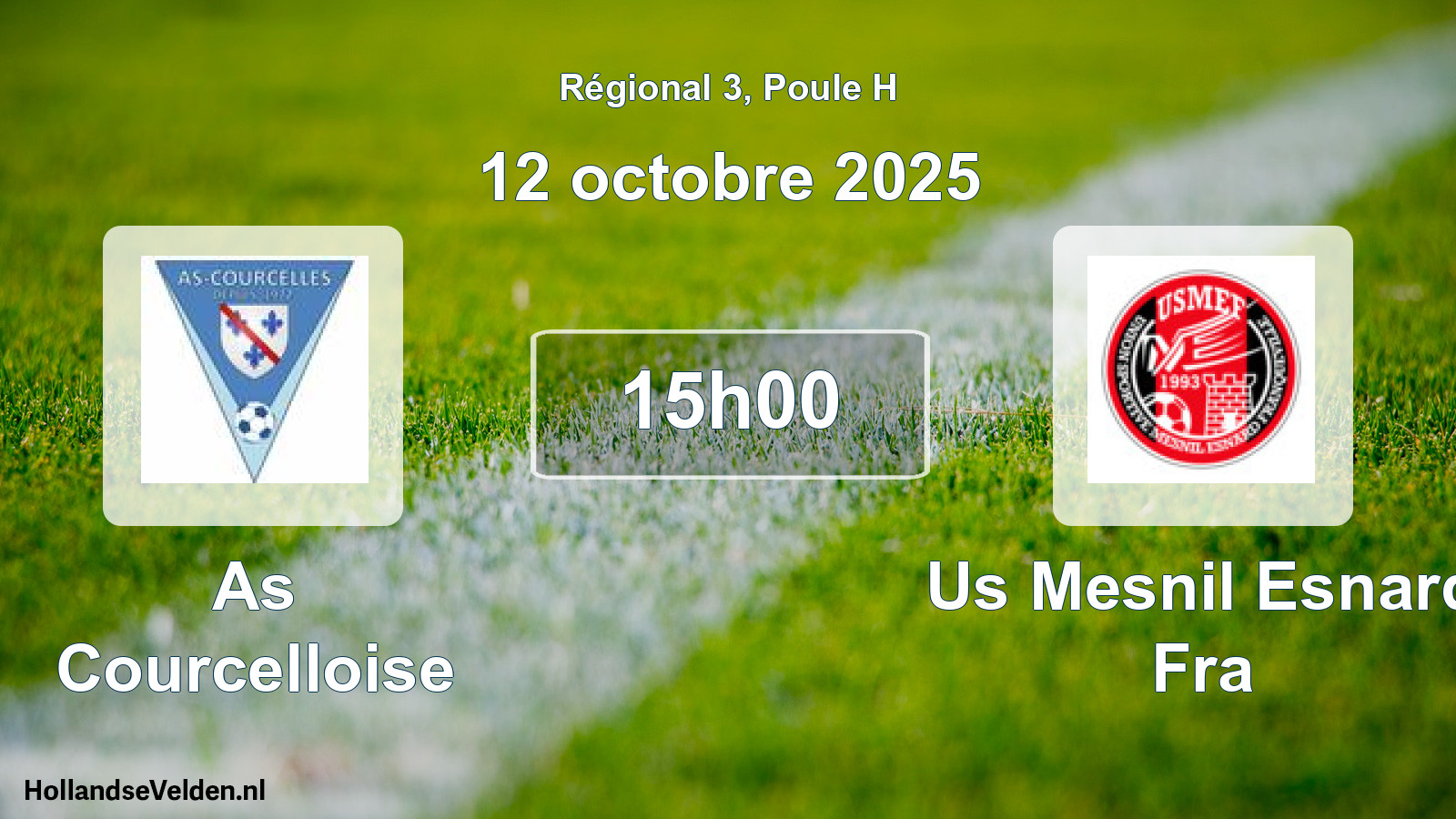 Scheduled Match: As Courcelloise - Us Mesnil Esnard Fra (12 October 2025)