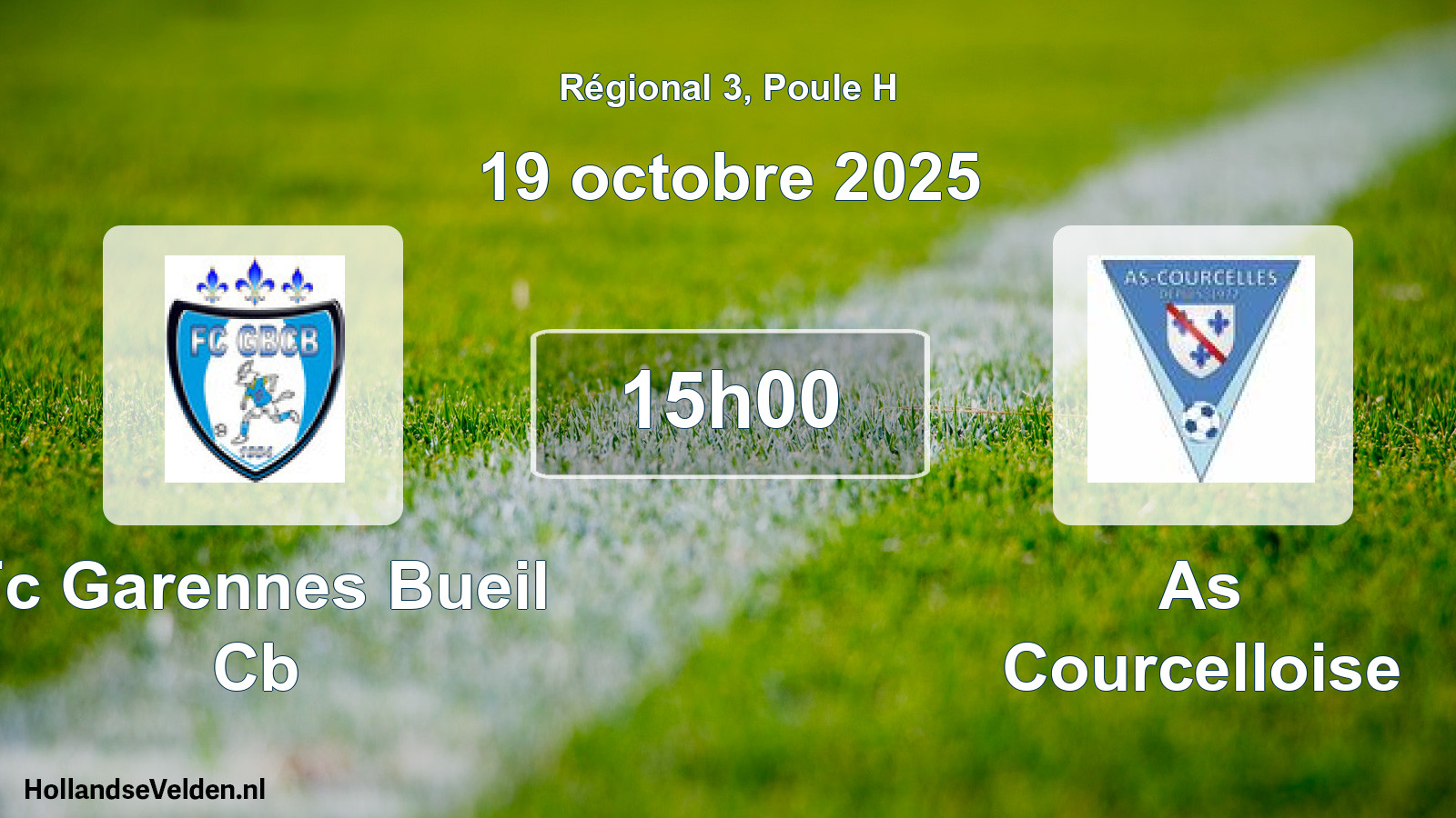 Scheduled Match: Fc Garennes Bueil Cb - As Courcelloise (19 October 2025)