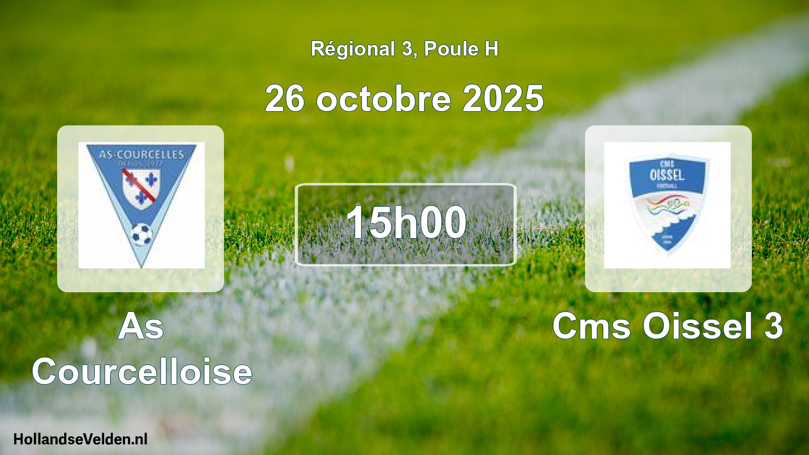 Scheduled Match: As Courcelloise - Cms Oissel 3 (26 October 2025)