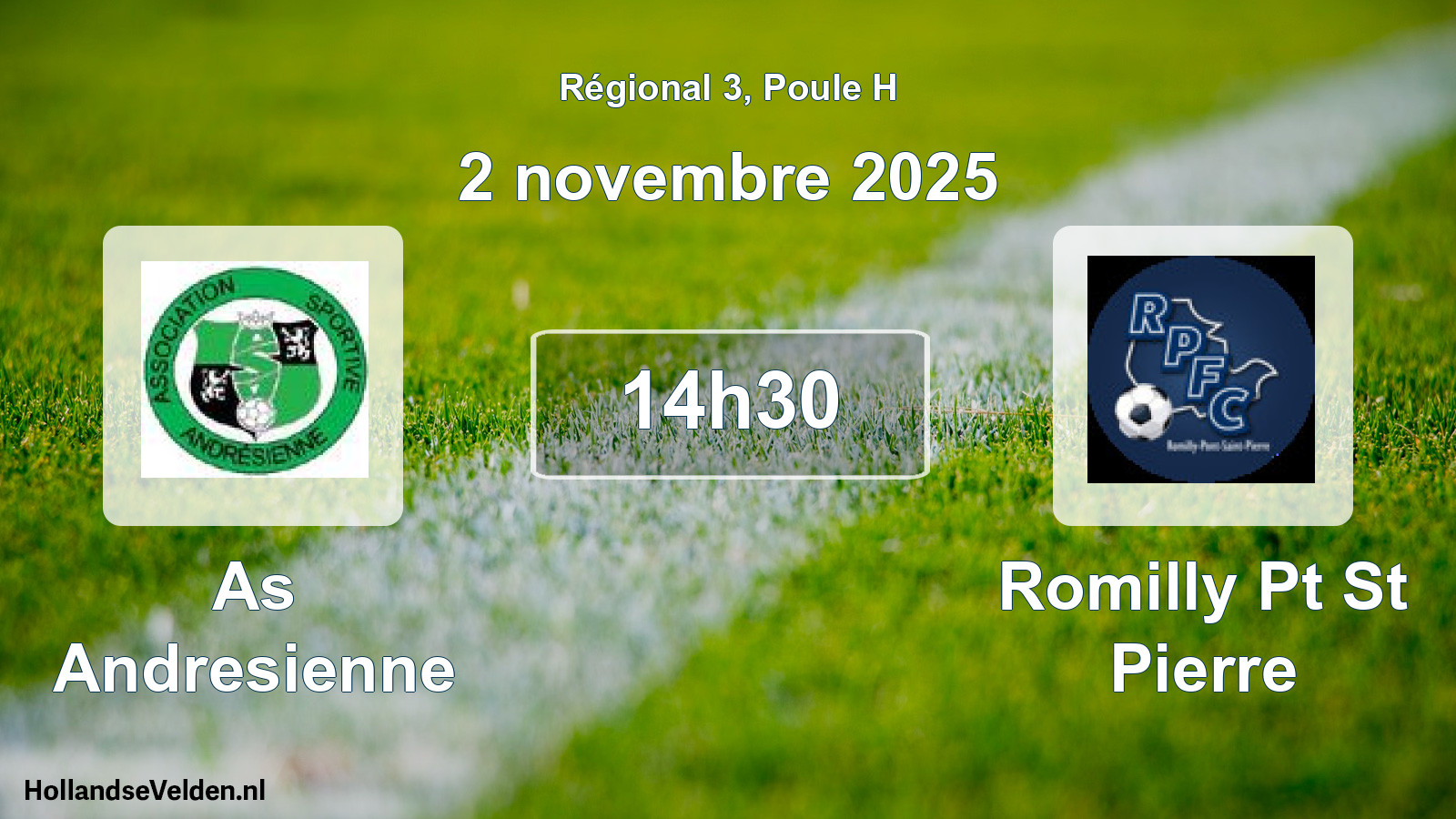 Scheduled Match: As Andresienne - Romilly Pt St Pierre (2 November 2025)