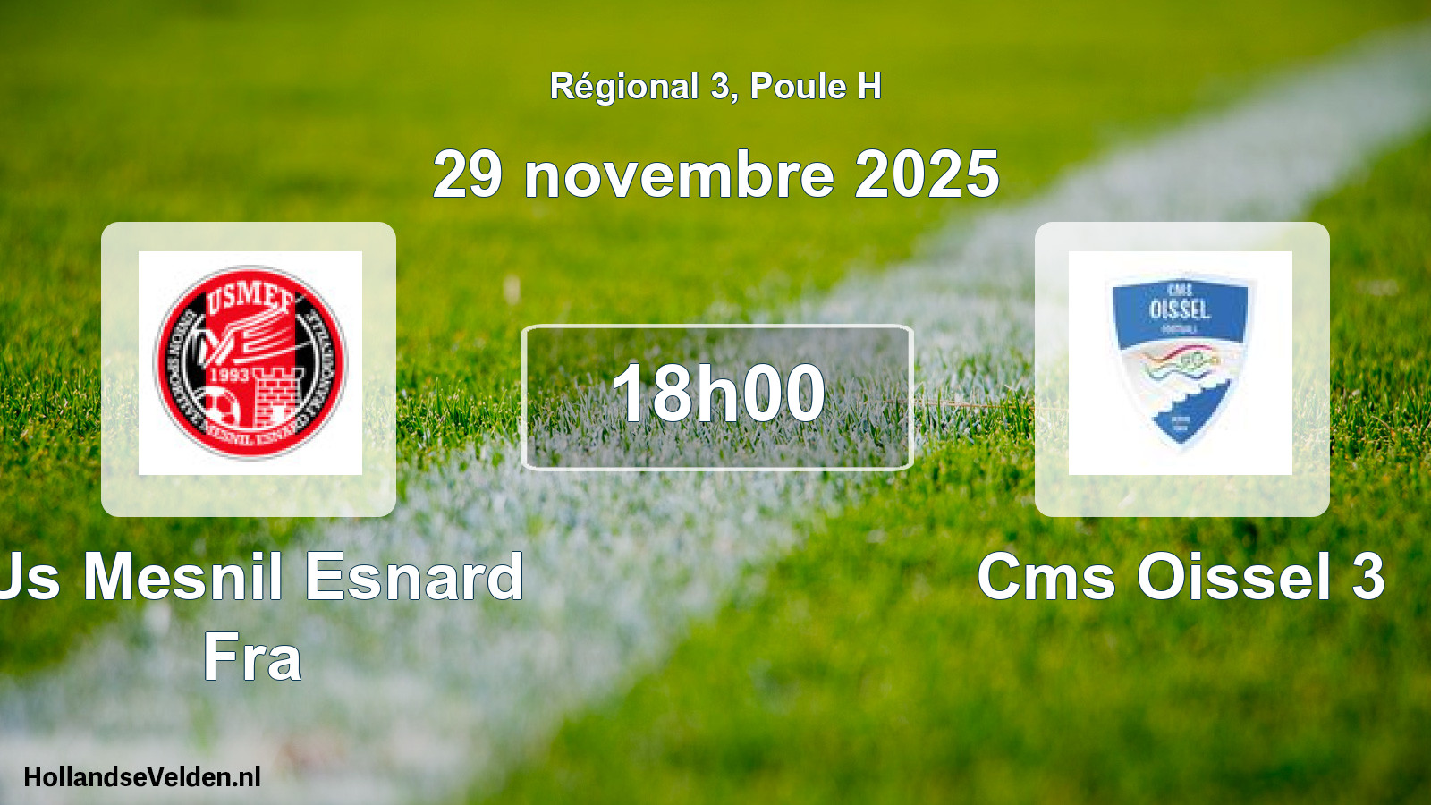 Geplande wedstrijd: Us Mesnil Esnard Fra - Cms Oissel 3 (29 novembre 2025)