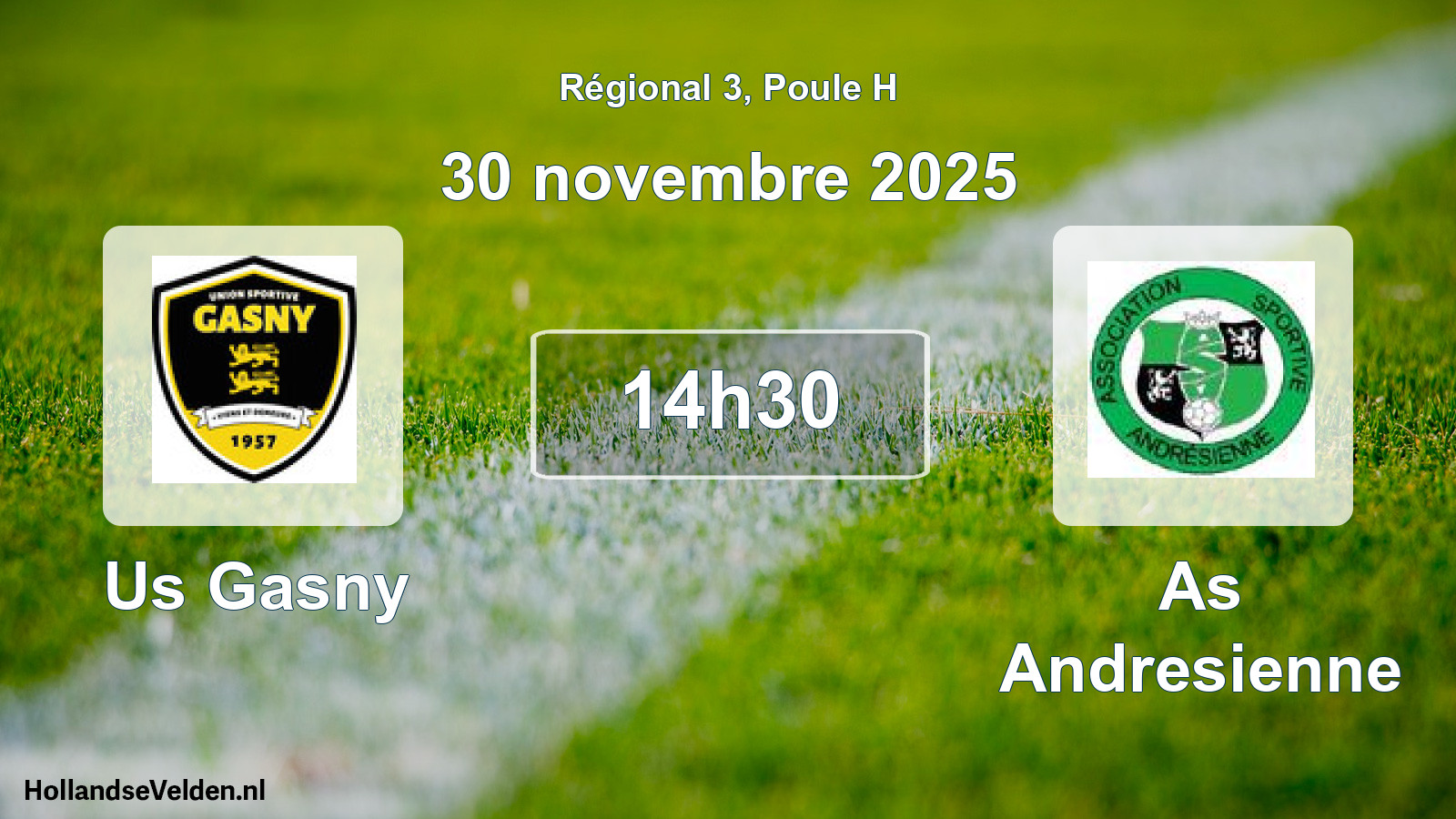 Scheduled Match: Us Gasny - As Andresienne (30 November 2025)