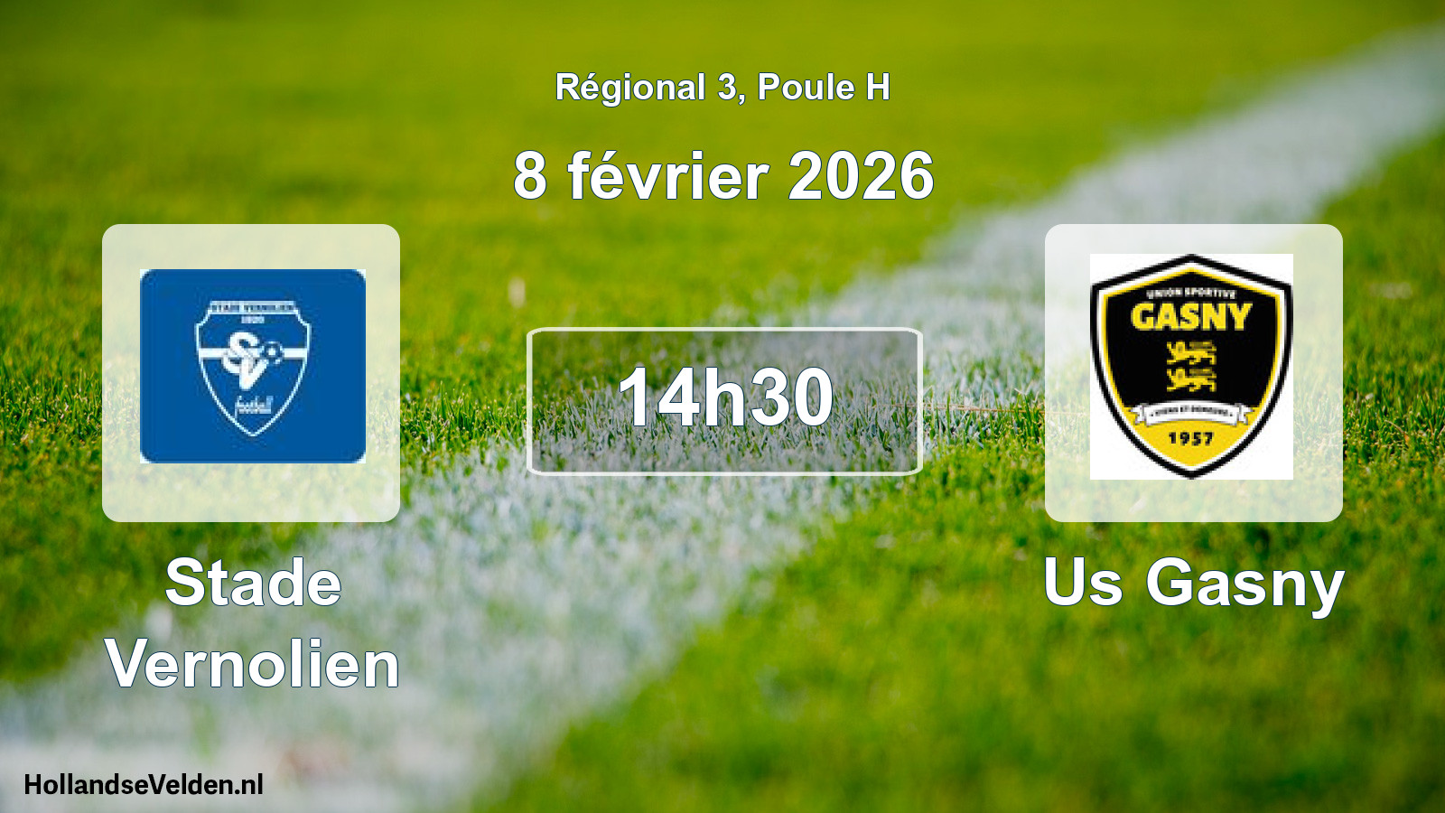 Geplande wedstrijd: Stade Vernolien - Us Gasny (8 februari 2026)
