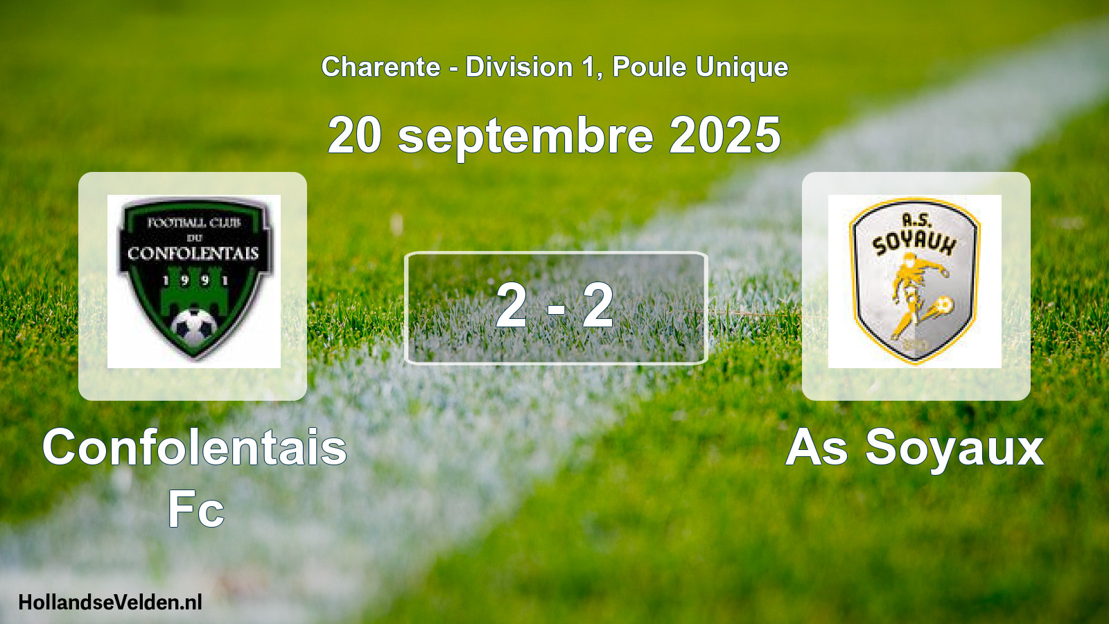 Gespeelde wedstrijd: Confolentais Fc - As Soyaux 2 - 2 (20 september 2025)