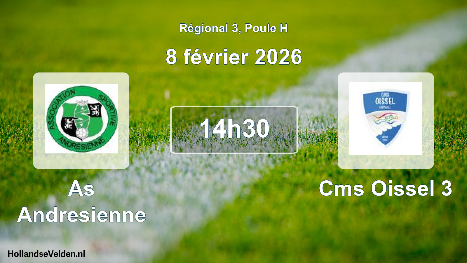 Geplande wedstrijd: As Andresienne - Cms Oissel 3 (8 février 2026)