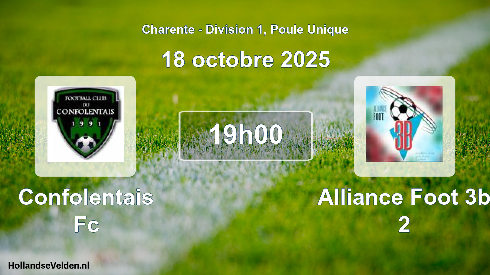 Geplande wedstrijd: Confolentais Fc - Alliance Foot 3b 2 (18 octobre 2025)
