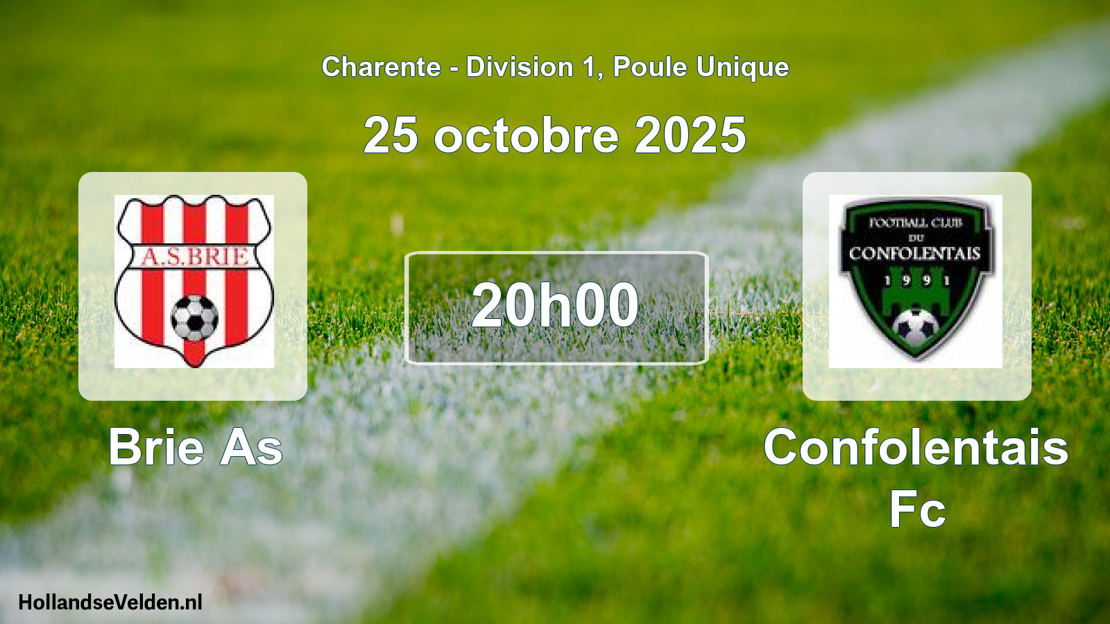 Geplande wedstrijd: Brie As - Confolentais Fc (25 octobre 2025)