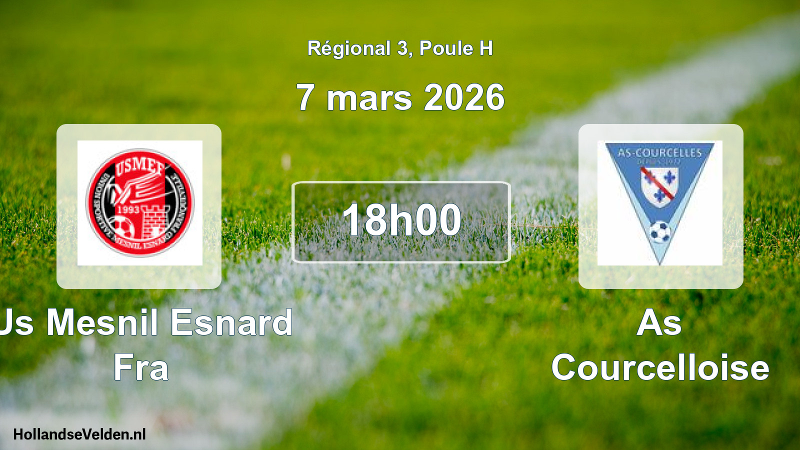 Scheduled Match: Us Mesnil Esnard Fra - As Courcelloise (7 March 2026)