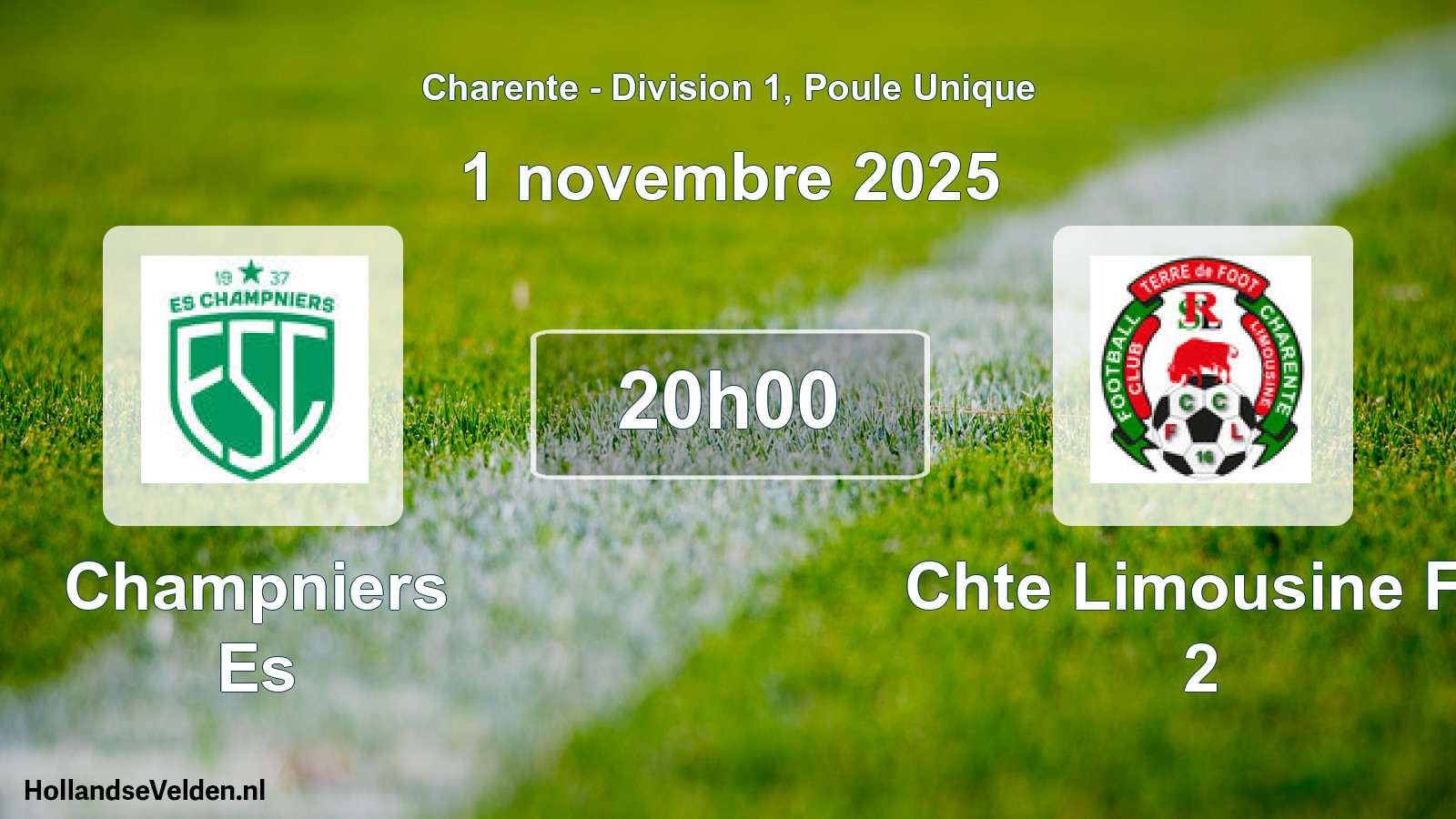 Geplande wedstrijd: Champniers Es - Chte Limousine Fc 2 (1 novembre 2025)