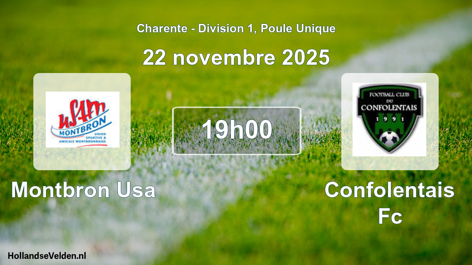 Geplande wedstrijd: Montbron Usa - Confolentais Fc (22 novembre 2025)