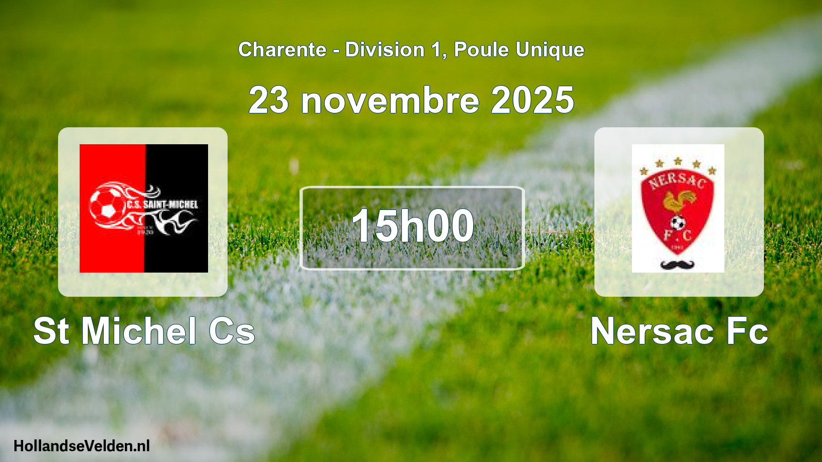 Geplande wedstrijd: St Michel Cs - Nersac Fc (23 november 2025)
