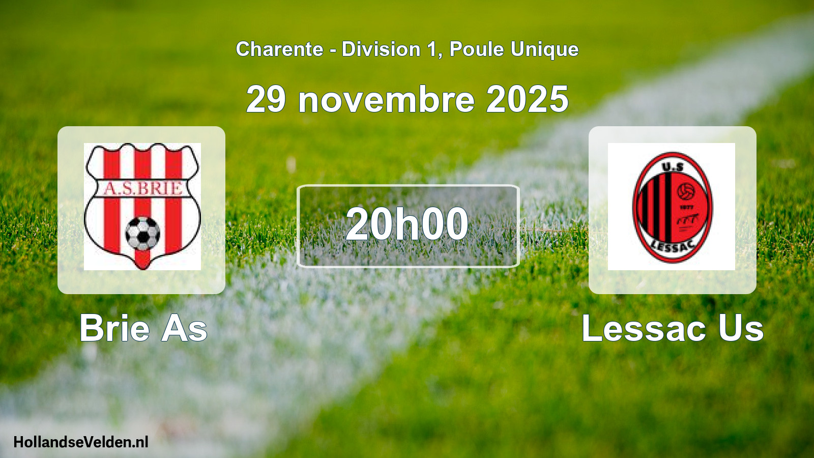 Geplande wedstrijd: Brie As - Lessac Us (29 novembre 2025)