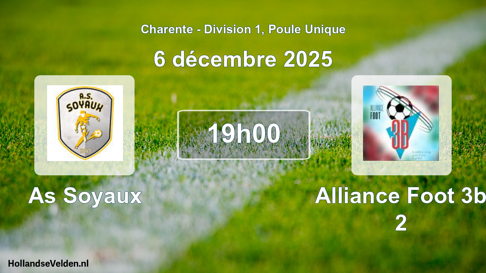Geplande wedstrijd: As Soyaux - Alliance Foot 3b 2 (6 décembre 2025)
