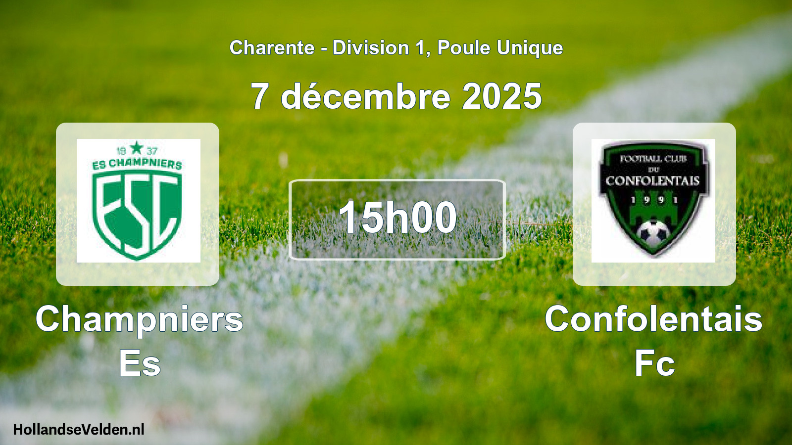 Geplande wedstrijd: Champniers Es - Confolentais Fc (7 décembre 2025)