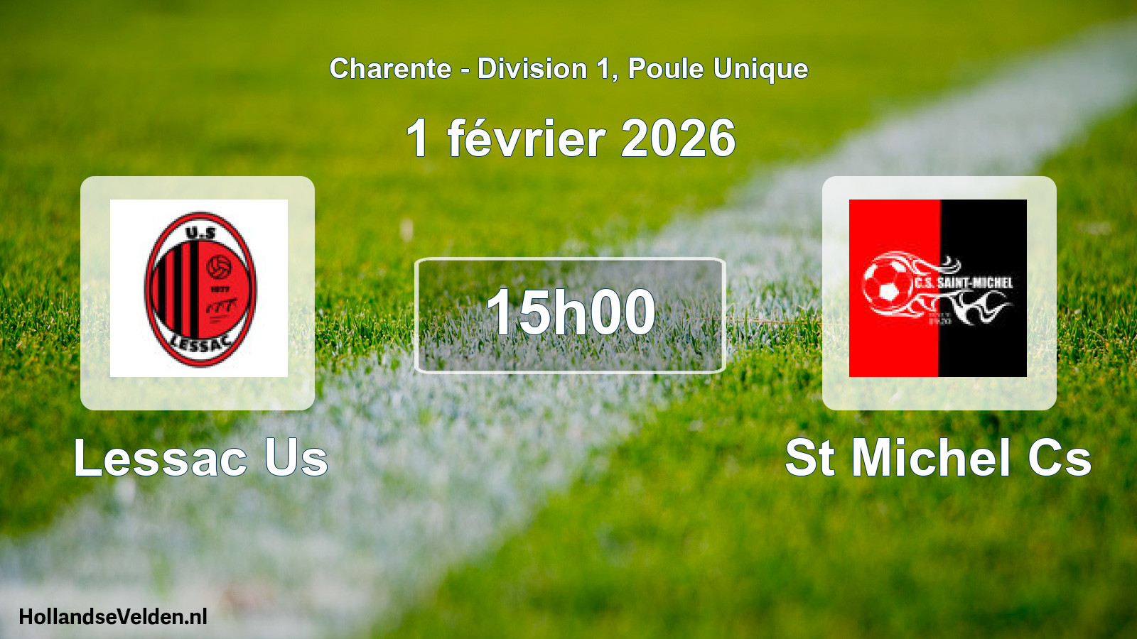 Geplande wedstrijd: Lessac Us - St Michel Cs (1 février 2026)