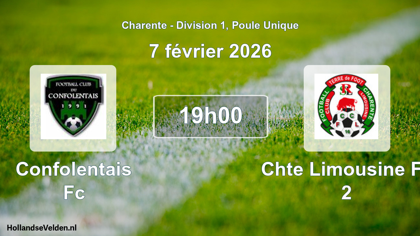 Geplande wedstrijd: Confolentais Fc - Chte Limousine Fc 2 (7 février 2026)