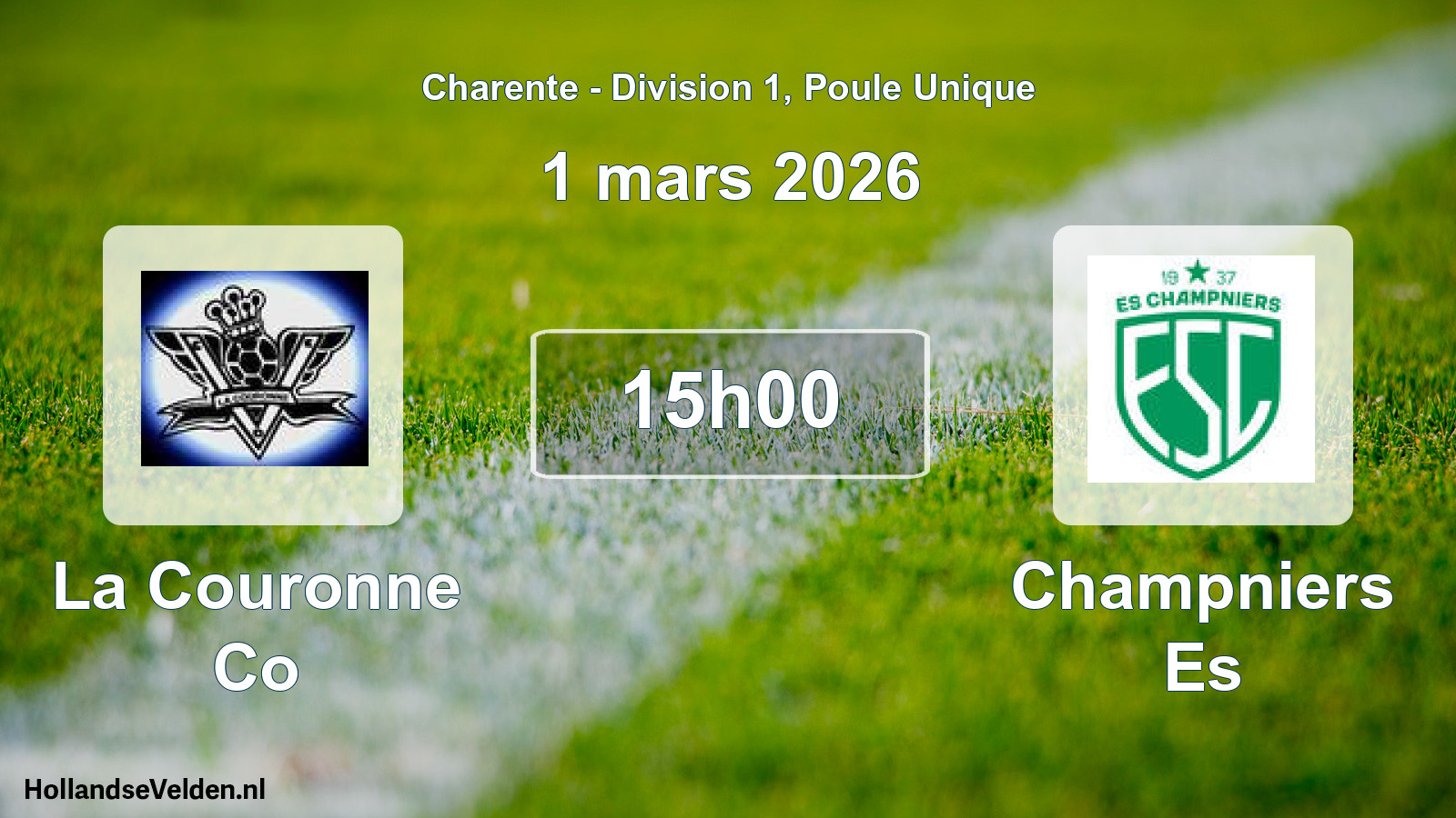 Scheduled Match: La Couronne Co - Champniers Es (1 March 2026)