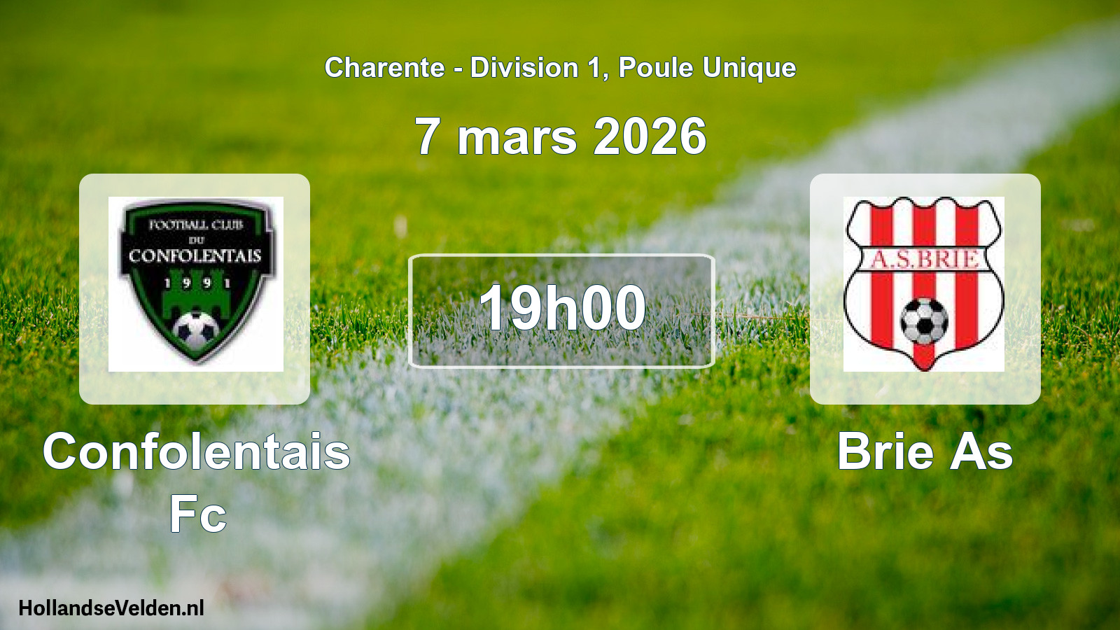 Geplande wedstrijd: Confolentais Fc - Brie As (7 mars 2026)